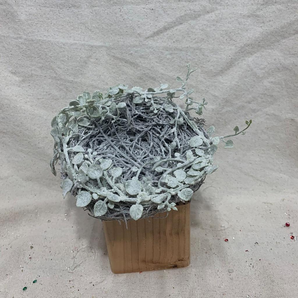 5" FROSTED BIRD NEST