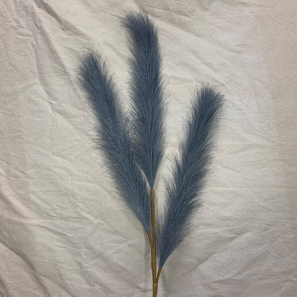 [XA1019-BLU] 44" FEATHER PINE SPRAY X3 BLUE