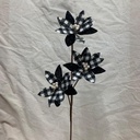 20" POINSETTIA SPRAY X3 BLACK/WHITE