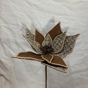 14" POINSETTIA PICK MIXED MATERIAL NATURAL