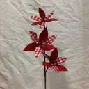 23" POINSETTIA SPRAY X3 RED/WHITE