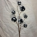26" PLAID BALL SPRAY BLACK/WHITE