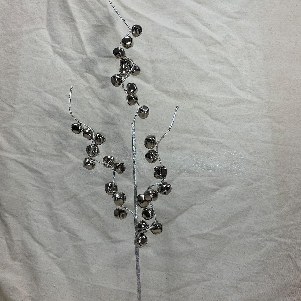 25" JINGLE BELL SPRAY X3 SILVER