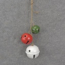 17" JINGLEBELL DOOR HANGER X3 RED/GREEN/WHITE