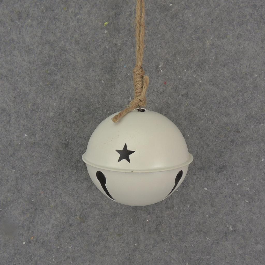 4&quot; JINGLEBELL ORNAMENT WHITE
