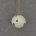 4&quot; JINGLEBELL ORNAMENT WHITE