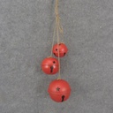17" JINGLEBELL DOOR HANGER X3 RED