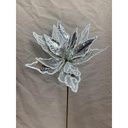 20" METALLIC POINSETTIA PICK PLATINUM