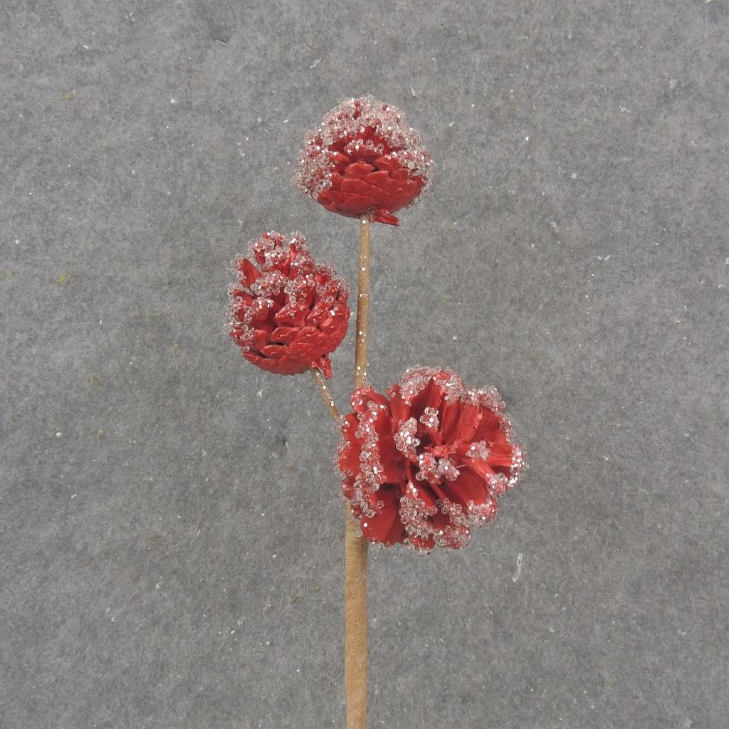 13" PINECONE PICK X3 W/ ICE RED
