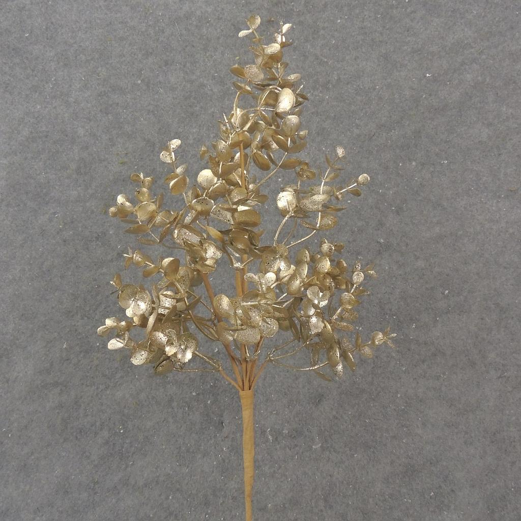 [XA1073-GLD] 21" METALLIC EUCALYPTUS SPRAY GOLD