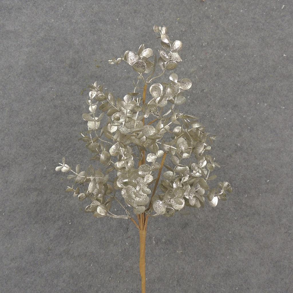 21&quot; METALLIC EUCALYPTUS SPRAY PLATINUM