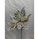 20" METALLIC POINSETTIA PICK W/ GLITTER