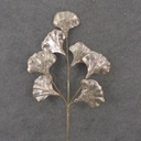 25.5" METALLIC GINKO LEAF SPRAY X7 CHAMPAGNE