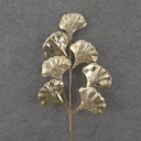 25.5" METALLIC GINKO LEAF SPRAY X7 GOLD