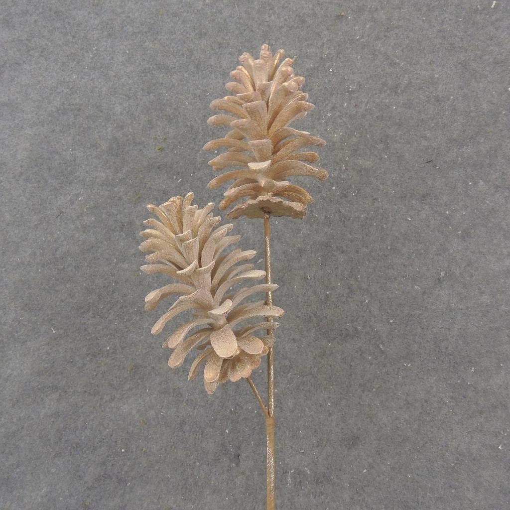 22" PINECONE SPRAY X2 GOLD