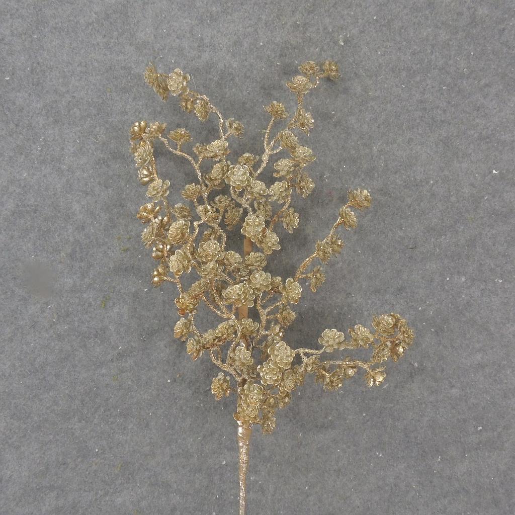 [XA1086-GLD] 27" GLITTER MINI CONE SPRAY GOLD