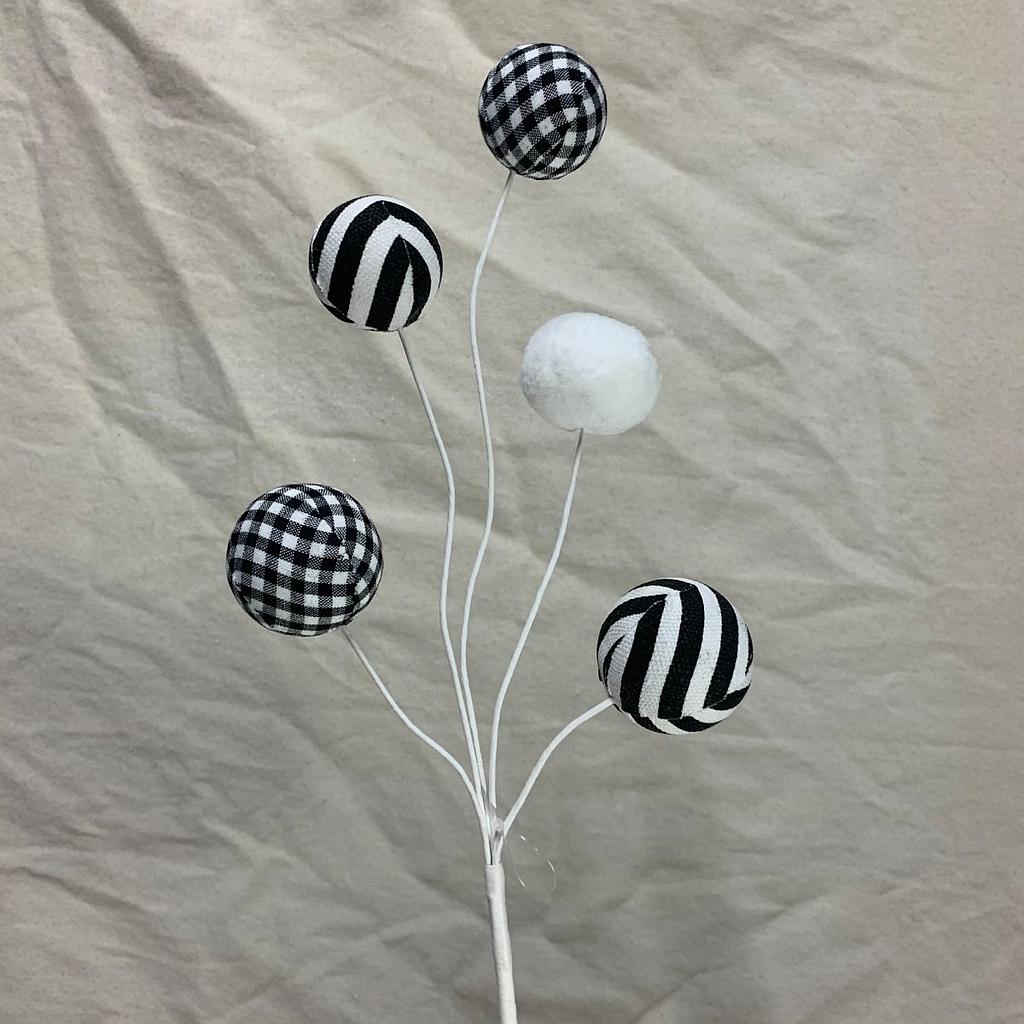 17" BALL SPRAY X5 BLACK/WHITE