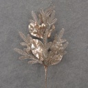 28.5" MAGNOLIA LEAF/PINE SPRAY W/ CONES METALLIC CHAMPAGNE