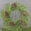 28" JUNIPER WREATH W/ LARGE CONES