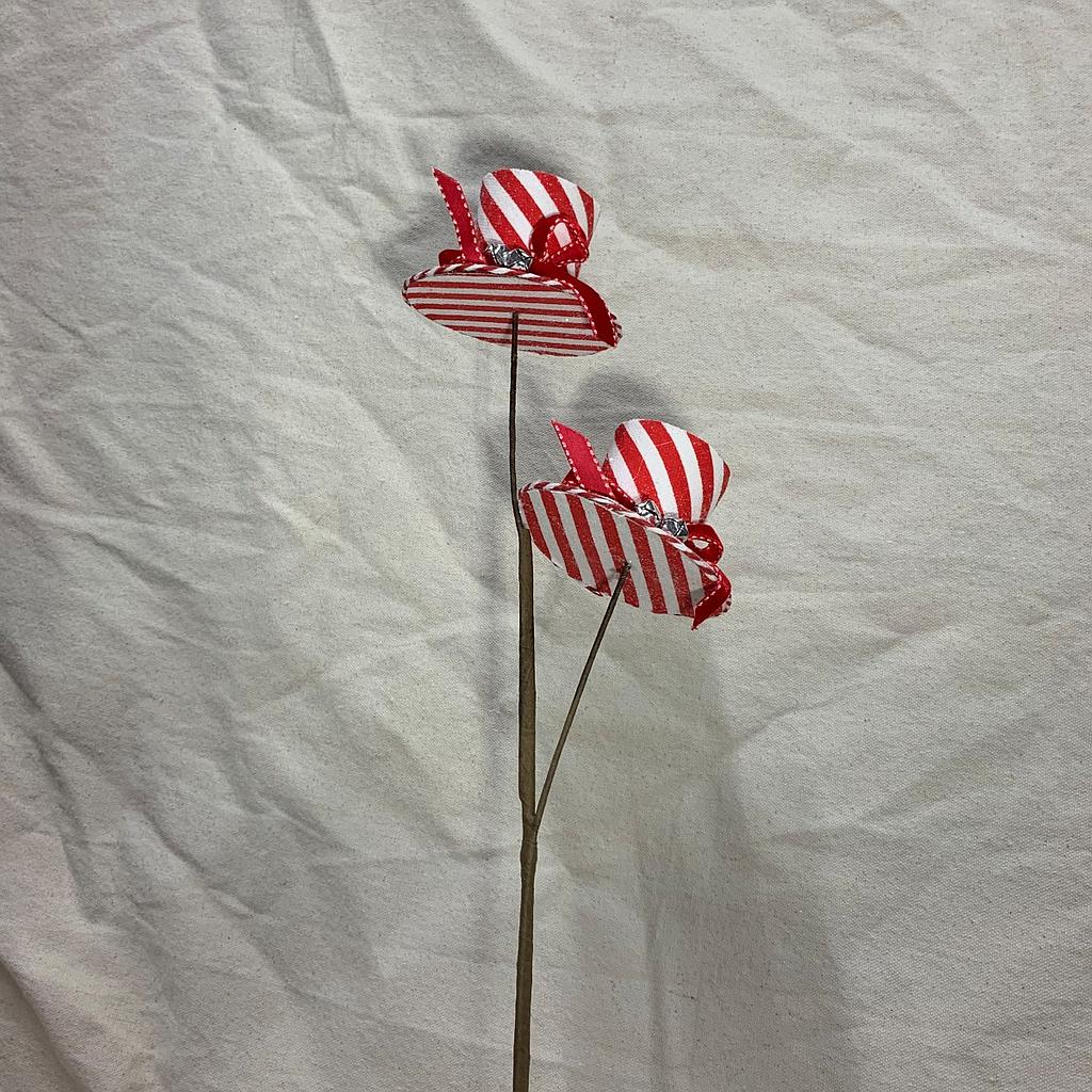 23" TOPHAT SPRAY X2 RED/WHITE