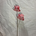 23" TOPHAT SPRAY X2 RED/WHITE