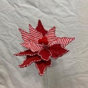 21&quot; POINSETTIA PICK RED/WHITE MIXED MATERIAL