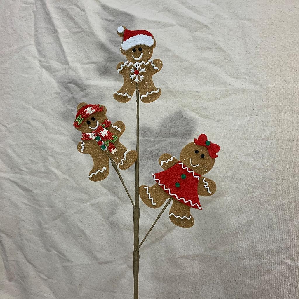[XA1115] 26" GINGERBREAD SPRAY X3