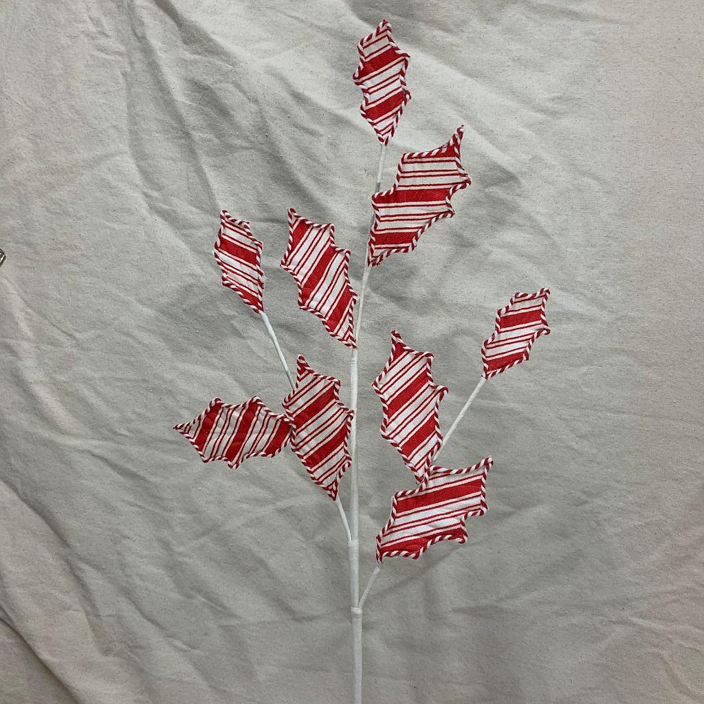 30" HOLLY LEAF SPRAY RED/WHITE