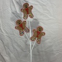 27.5&quot; GINGERBREAD MAN SPRAY X3 FROSTED