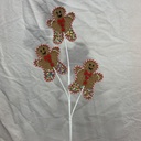 27.5" GINGERBREAD MAN SPRAY X3 FROSTED