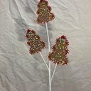 27.5&quot; GINGERBREAD TREE SPRAY X3 FROSTED