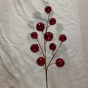 27&quot; ORNAMENT BALL SPRAY W/ ICE RED