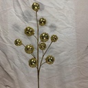27" ORNAMENT BALL SPRAY W/ ICE GOLD