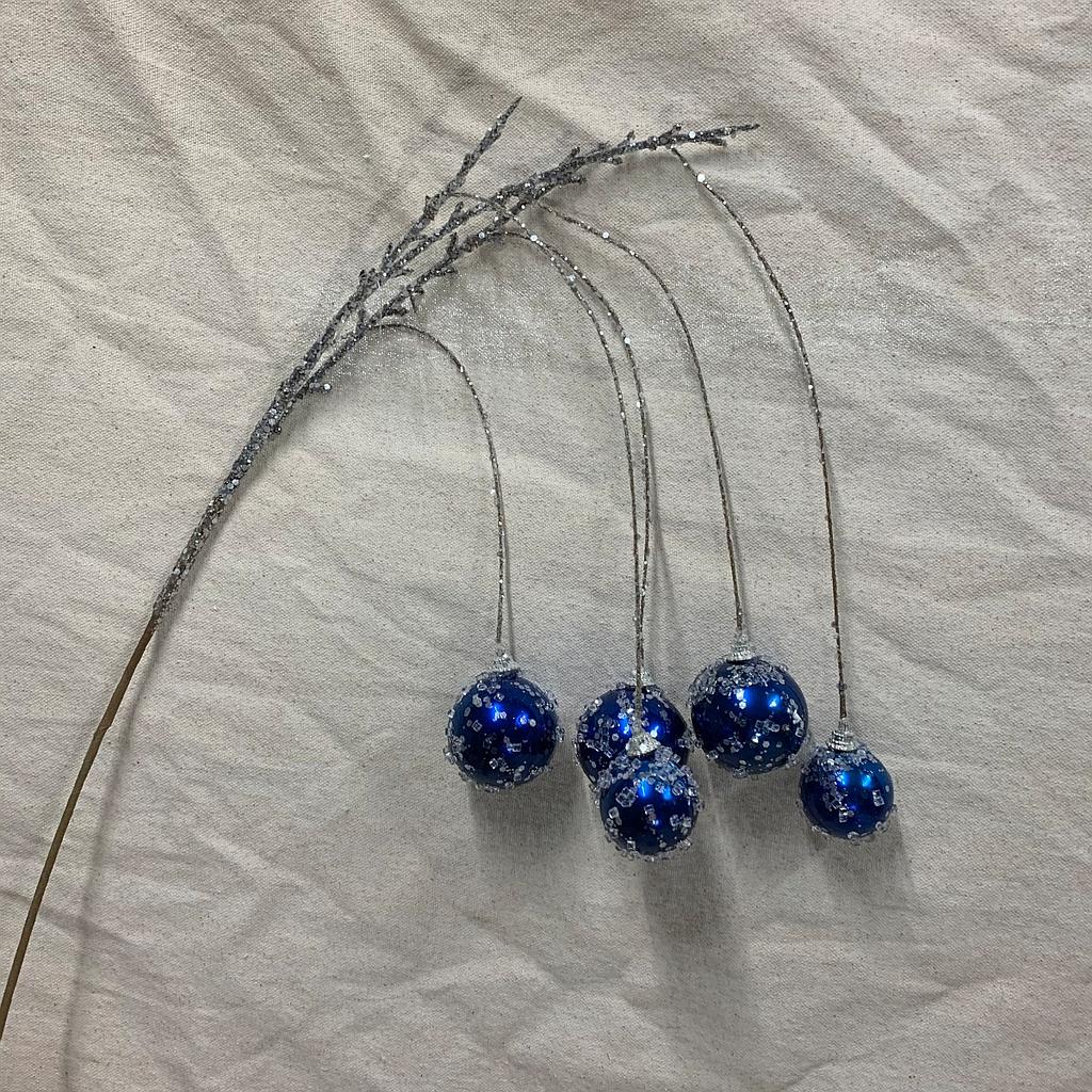 [XA1135-BLU] 38" HANGING ORNAMENT BALL SPRAY X5 BLUE
