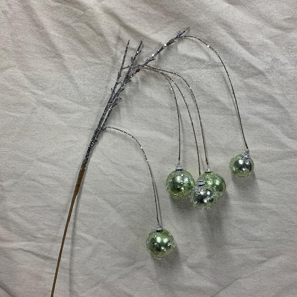 [XA1135-MNT] 38" HANGING ORNAMENT BALL SPRAY X5 MINT
