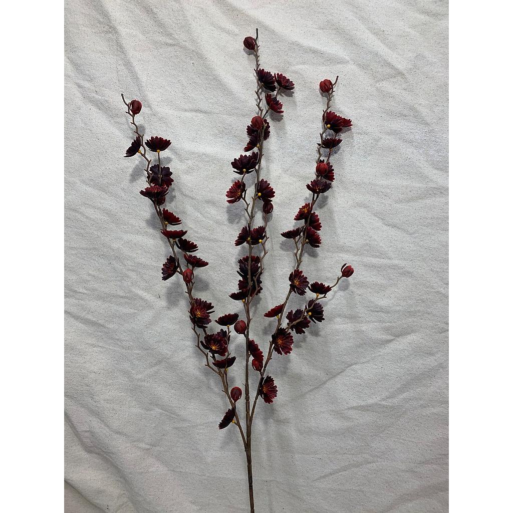 31" BLOSSOM SPRAY X3 BURGUNDY