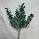 14" EUCALYPTUS BUSH X5 W/ RED BERRIES
