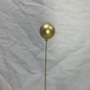 2" ORNAMENT BALL ON 18" PICK MATTE GOLD