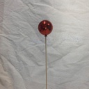 2" ORNAMENT BALL ON 18" PICK RED