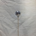 2&quot; ORNAMENT BALL ON 18&quot; PICK SILVER