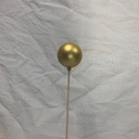 2.25" ORNAMENT BALL ON 18" PICK MATTE GOLD