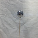 2.25&quot; ORNAMENT BALL ON 18&quot; PICK SILVER