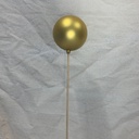 3" ORNAMENT BALL ON 18" PICK MATTE GOLD
