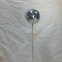 3" ORNAMENT BALL ON 18" PICK SILVER