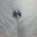 4&quot; ORNAMENT BALL ON 18&quot; PICK SILVER
