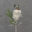 15.75" PINE SPRAY W/ SANTA GNOME & BELLS
