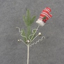 15.75" PINE SPRAY W/ MITTEN RED/WHITE