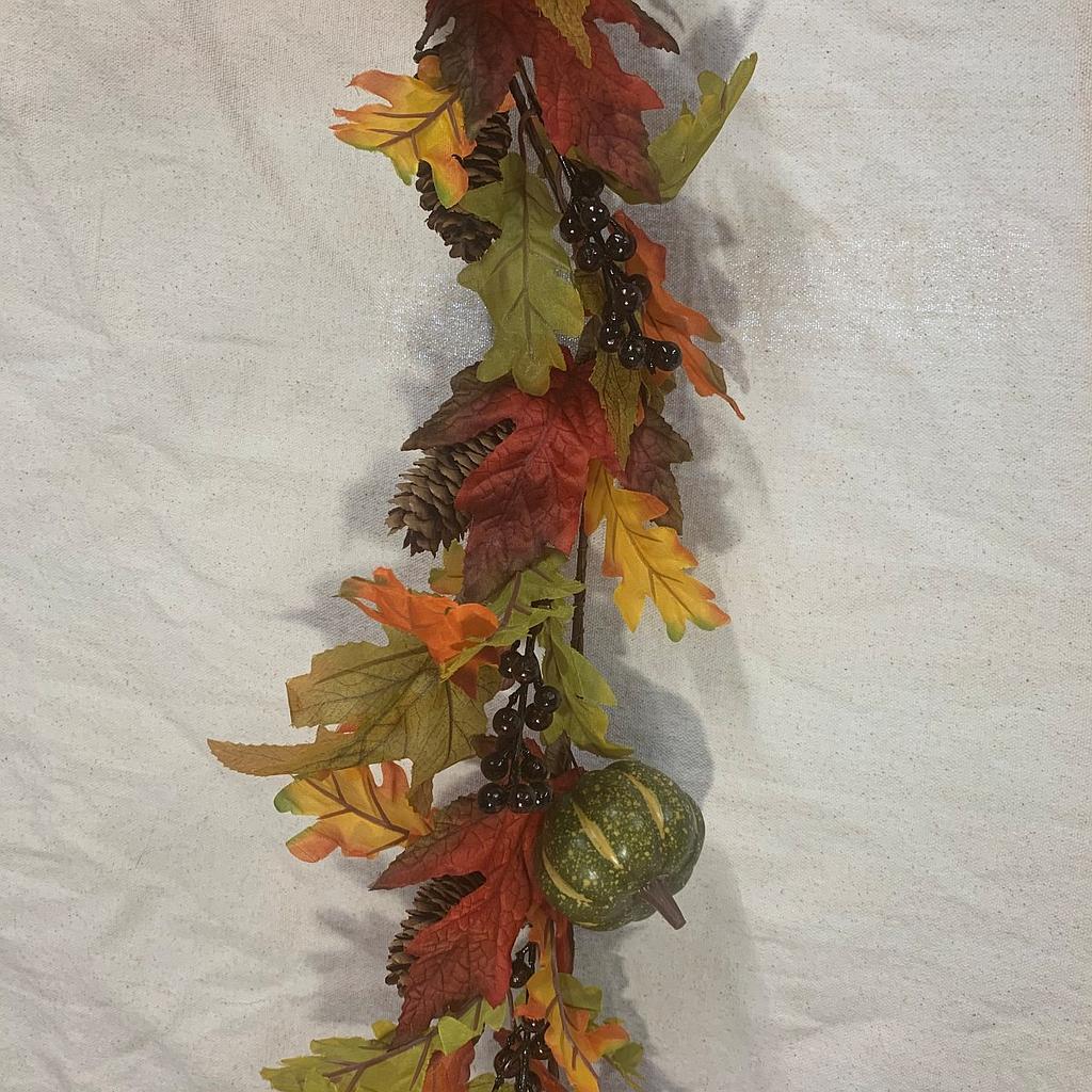 [SHF1000] 5' SUNFLOWER, PUMPKIN & FOLIAGE GARLAND