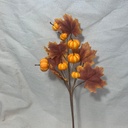 13&quot; MAPLE LEAF SPRAY W/ PUMPKINS