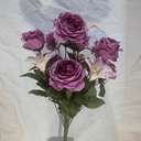 21" ROSE/ALSTRO/MUM BUSH X14 PURPLE